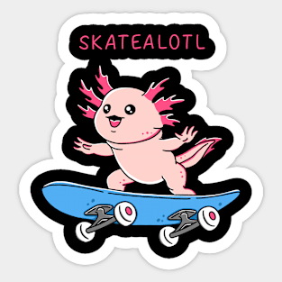 Axolotl Skateboard Sticker